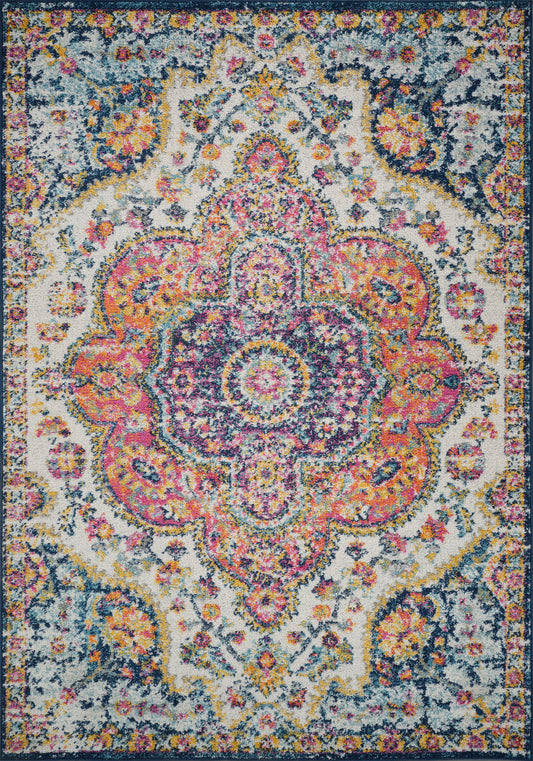 LOLA Alfombra Vintage I Alfombra Persa, Salón, Dormitorio, Comedor I Alfombra Tradicional Oriental, Pelo Corto, Suave I Multicolor, Rosa