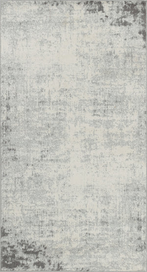 SHERBORNE Alfombra Abstracta I Alfombra Moderna, Pasillo, Salón I Alfombra de Diseño Mármol Jaspeado de Pelo Corto, Suave I Blanco, Gris